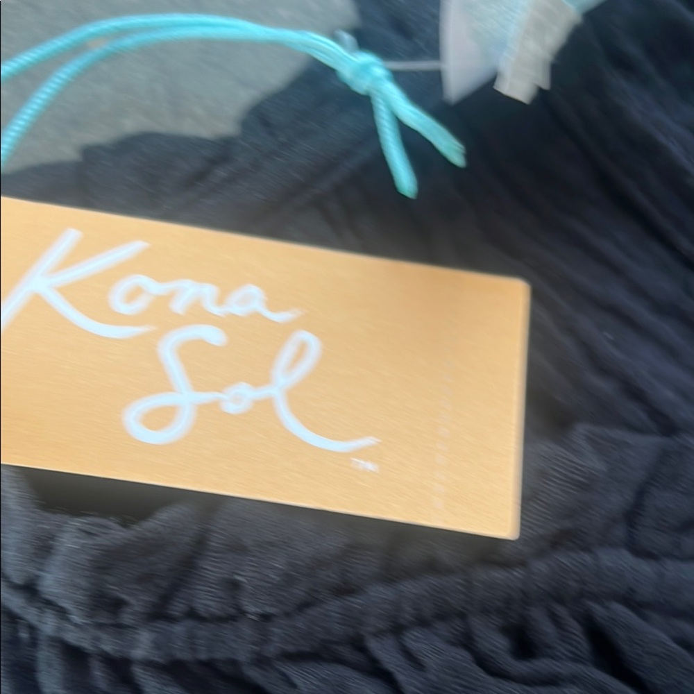 Kona Sol Black Sleeveless Dress / Coverup with Tassel Accents NWT - Picture 3 of 6